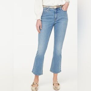 J.Crew Mid-rise flare crop jean in all-day stretch